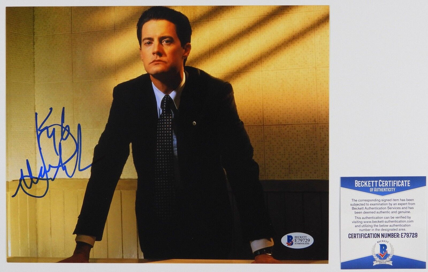 Kyle MacLachlan Twin Peaks Autograph Signed Photo Beckett BAS Photo