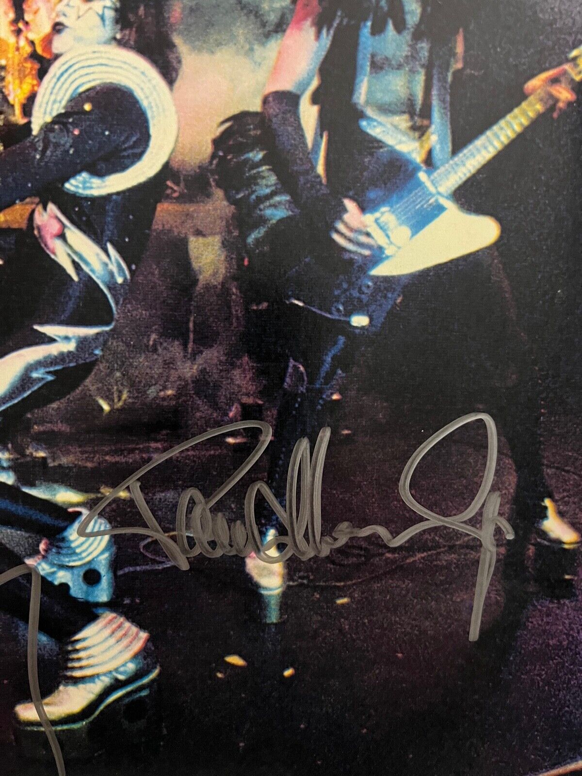 KISS JSA Paul Stanley Ace Frehley Autograph Signed Record Album German Alive