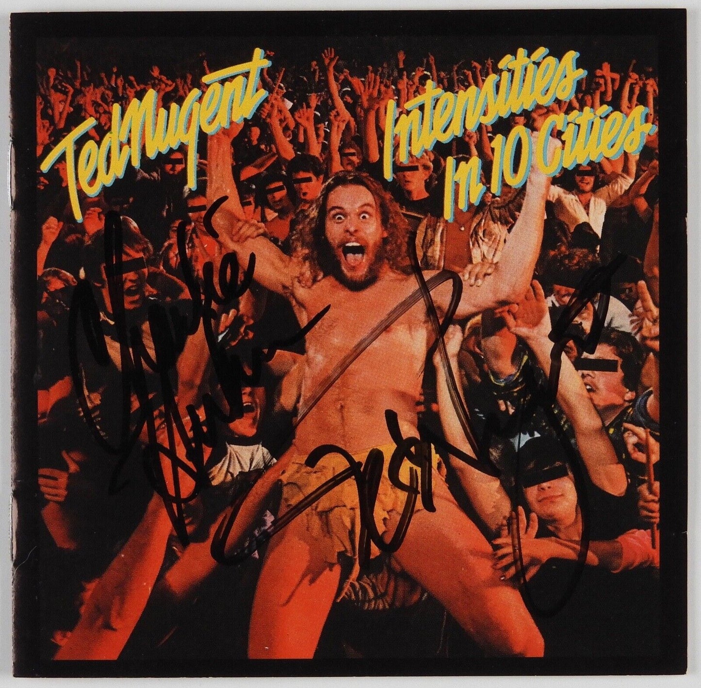 Ted Nugent JSA signed autograph CD Booklet Intensities in 10 cities